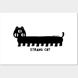 STRANGE CAT - loooooooong cat Posters and Art